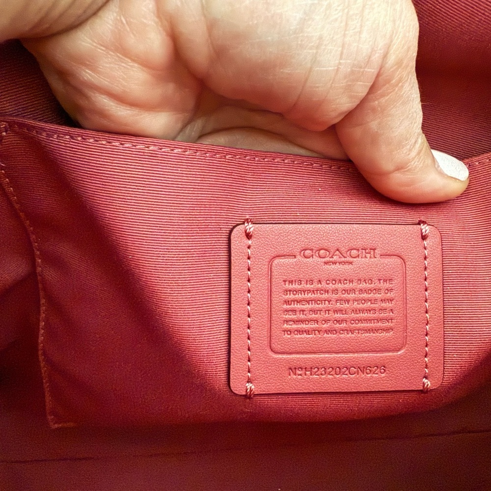 Coach Zip Tote In Signature Canvas with Rouge Horse and Sleigh - Picture 9 of 11